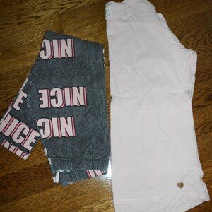 Zara Girls Long Sleeve Shirt and Leggings Set